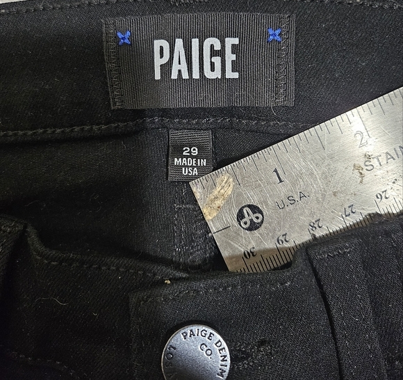 PAIGE Jeans Verdugo Ultra Skinny Black Jeans 28 - Picture 8 of 14